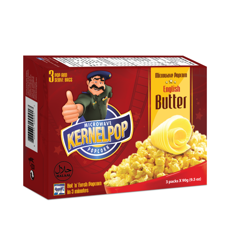 Kernelpop Microwave Popcorn English Butter3x1