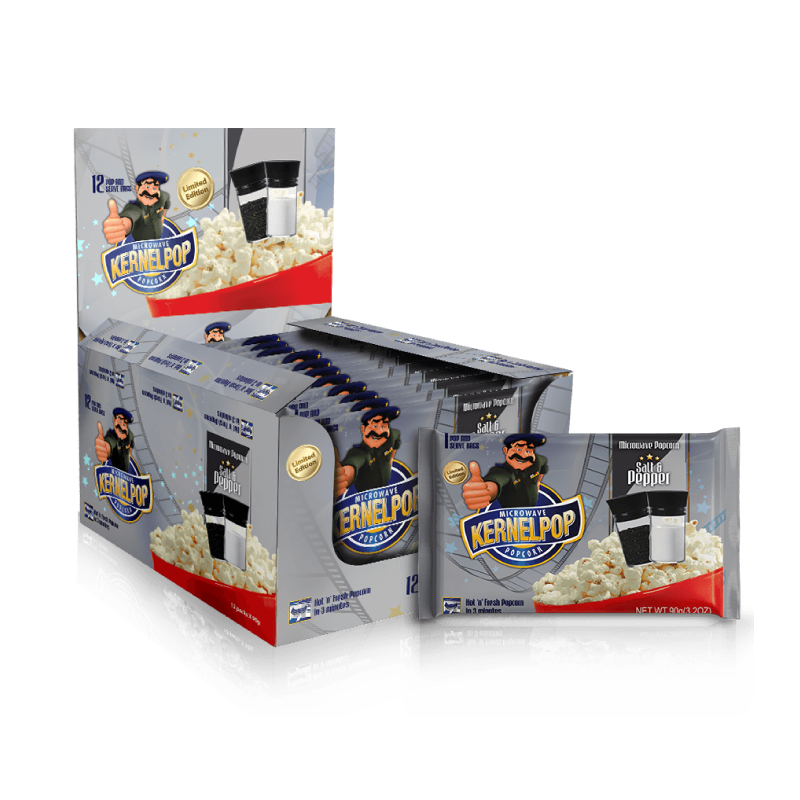 Kernelpop Microwave Popcorn Salt&Pepper 90g