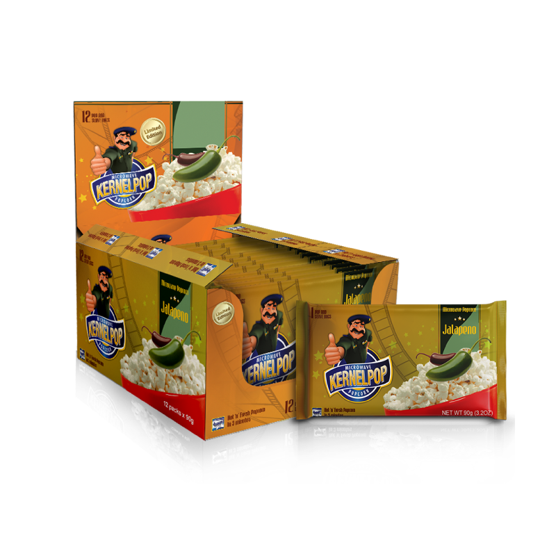 Kernelpop Microwave Popcorn Jalapeno 90gm