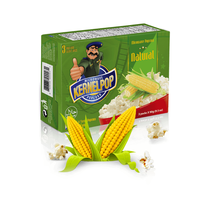 Kernelpop Microwave Popcorn Natural 3x1