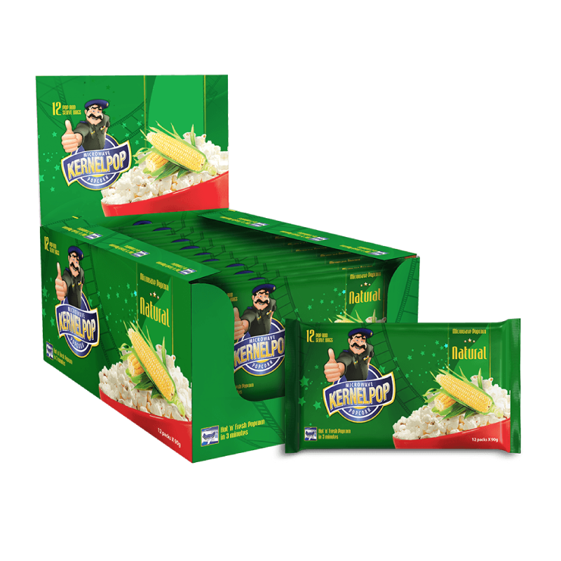 Kernelpop Microwave Popcorn Natural 90gm